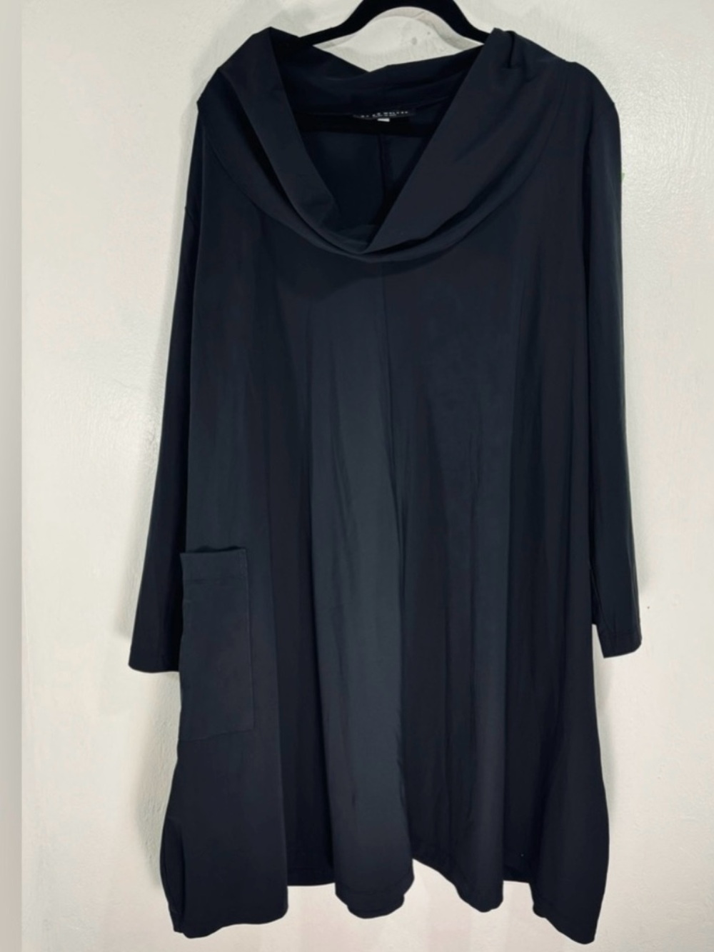 Bryn Walker Nolan Black Lagonlook Cowl Neck Tunic Dress.Italian Fabric.Size L
